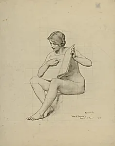 (Iowa State Capitol Rotunda) (Education, study for panel)