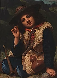 Italian Boy in Sheepskin Jacket