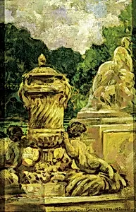 Jardin de la Fontaine at Nimes, France by Carroll Beckwith