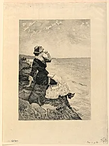 Jeune Femme Au Bord De La Mer