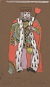King of Hearts (costume design for Alice-in-Wonderland, 1915