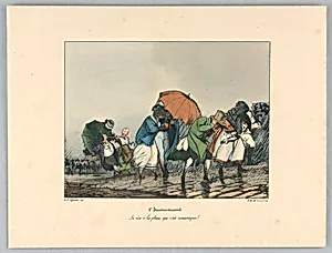 La cÃ´u et la pluie, que c'est romantique! Plate 3 from "InconvÃ©nient"
