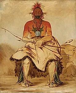 La-dóo-ke-a, Buffalo Bull, a Grand Pawnee Warrior by George Catlin