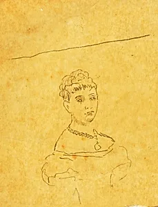 Lady in Evening Dress with Figure of Venus de Milo