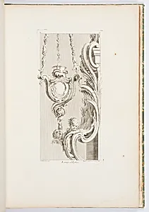 Lampe d'Eglise (Church Lamp), plate 83, from Oeuvres de Juste-AurÃ¨le Meissonnier (Works by Juste-AurÃ¨le Meissonnier)