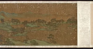 Landscape in blue and green
