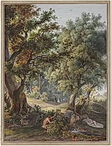 Landscape with a Sleeping Woman and a Faun