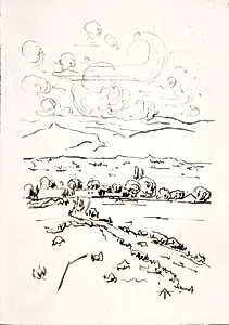 Landscape with Cumulous Clouds