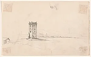Landscape with tower