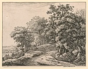 Landscape With Two Figures in a Road