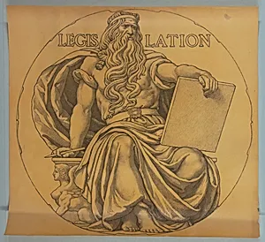 Legislation, Cartoon for Mosaic in Wisconsin State Capitol Rotunda