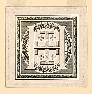Letter H, from Baluze's "Histoire gÃ©nÃ©rale de la Maison d'Auvergne"
