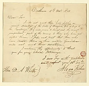Letter to Mr. D.A. White from the Artist