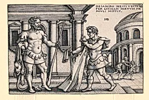 Lichas Bringing the Robe of Nessus to Hercules by Hans Sebald Beham, German, 1500–1550