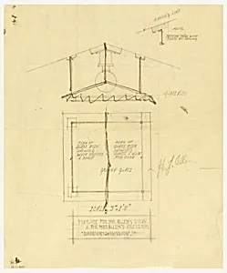 Light Fixture and Plan of Glass Disc for Mr. Allen's Study and Mrs. Allen's Dressing Room, Henry J. Allen Residence, Wichita, Kansas