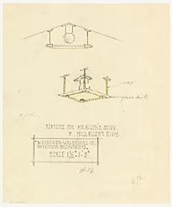 Light Fixture for Mr. Allen's Study and Mrs. Allen's Room, Henry J. Allen Residence, Wichita, Kansas