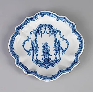 Lobed Dish with Ganymede, Jupiter, and Sphinxes