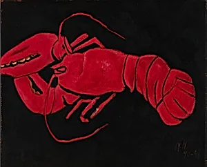 (Lobster on Black Background)