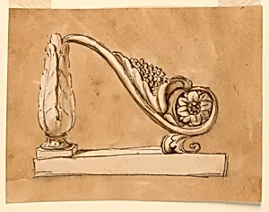 Lower end of staircase railing by Giuseppe Barberi, Italian, 1746–1809