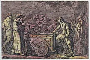 Lucius Albinius Rescues the Vestal Virgins by Antonio Giuseppe Basoli, Italian, 1774–1843