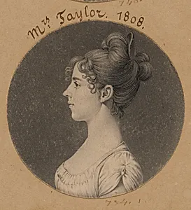 Lucy Harrison Singleton Taylor by Charles Balthazar Julien Févret de Saint-Mémin, 12 Mar 1770 - 23 Jun 1852