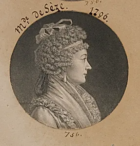 Madame de Sèze by Charles Balthazar Julien Févret de Saint-Mémin, 12 Mar 1770 - 23 Jun 1852