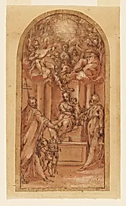 Madonna enthroned with saints