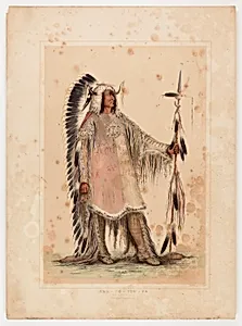 Mah-to-toh-pa, the Mandan Chief by George Catlin