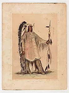 Mah-to-toh-pa, the Mandan Chief by George Catlin