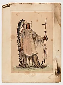 Mah-to-toh-pa, the Mandan Chief by George Catlin