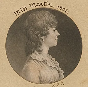 Maria or Eleanor Martin by Charles Balthazar Julien Févret de Saint-Mémin, 12 Mar 1770 - 23 Jun 1852