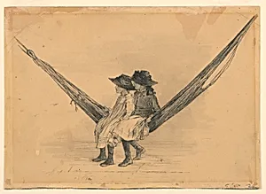 Mary and Eleanor Hague in a Hammock