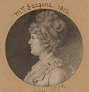 Mary McIntosh Williams Sargent by Charles Balthazar Julien Févret de Saint-Mémin, 12 Mar 1770 - 23 Jun 1852