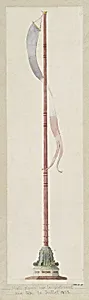 Mâts placés sur le Pont-Neuf aux Fêtes de Juillet 1838 (Flagpole for Pont Neuf, Paris, July Festival 1838)
