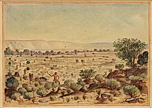 Men Hunting Rabbits by Unidentified (American)