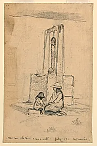 Mexican Children near a Well, New Mexico