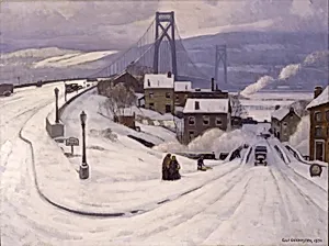 Mid-Hudson Bridge--Winter by Cecil Chichester