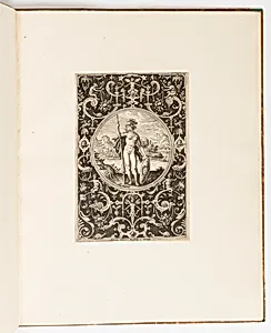 Minerva, plate from a suite of 6 ornamental designs with the Judgement of Paris by Unknown