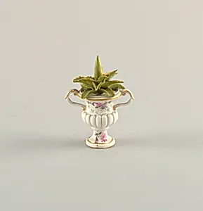 Miniature Figure of a Plant in a Vase by Meissen Porcelain Manufactory, German, active from 1710 to the present