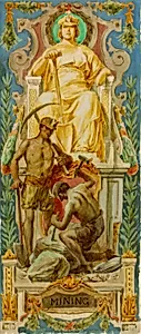 Mining (study for panel, Old Senate Office Building)