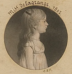 Miss de la Grange by Charles Balthazar Julien Févret de Saint-Mémin, 12 Mar 1770 - 23 Jun 1852
