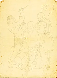 Moses, Aaron and Hur on Mount Horeb (clothed study)