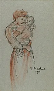 Mother and Child by Fernand Maillaud, French