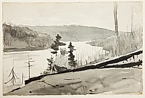 Mountain River or Lake