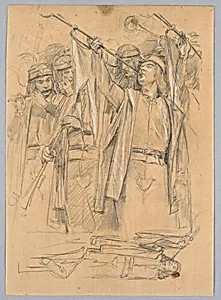 Musicians Playing Trumpets and Flutes