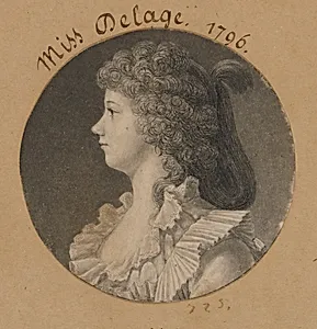 Nathalie Marie Louise Stephanie Beatrix Delage de Volude by Charles Balthazar Julien Févret de Saint-Mémin, 12 Mar 1770 - 23 Jun 1852