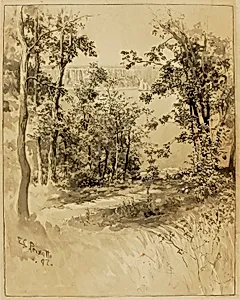 New York, Site of Fort Washington, Looking at Fort Lee
