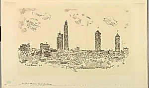 New York Skyline â Dark Buildings