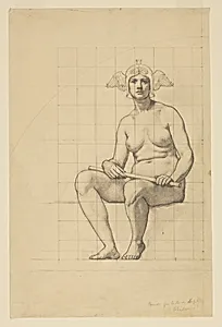 Nude Study for "The Active Life," Lunette in the Administration Building, Oberlin College, Oberlin, OH