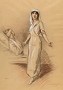 Nurse and Patient by Jules Cayron, French